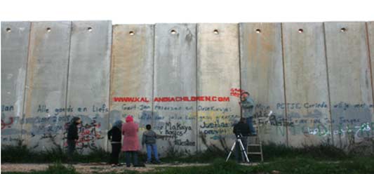 The courage of Kalandia Children is reality peace