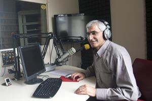 The encounter of people on the radio