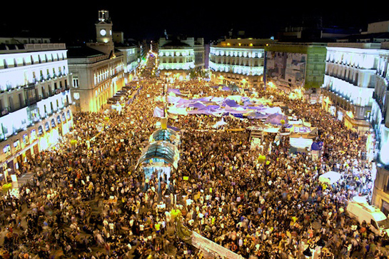 //Madrid’s Puerta del Sol in May 2011