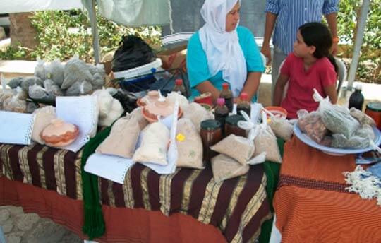 //A stand presenting local products