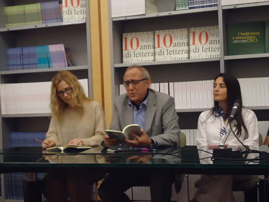 //Ataol Behramoğlu at the presentation of his book “Non scordarti di amare” in Rome, May 15. 