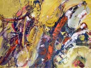 Portrait de jeunes peintres soudanais