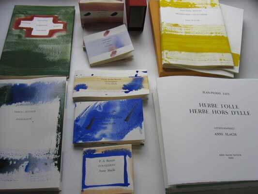 Les livres peints récents d'Anne Slacik 