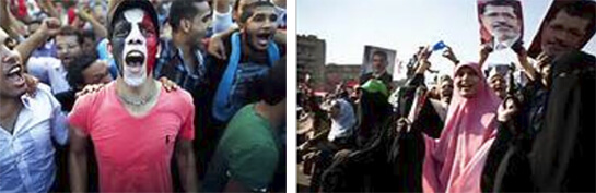 //Manifestation anti Morsi - Manifestation pro Morsi