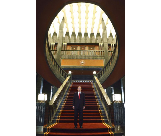//Recep Tayyip Erdogan dans le Palais Blanc à Ankara © Vincent Gibert