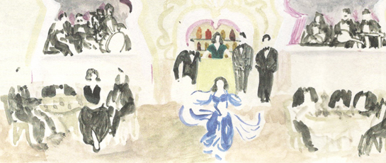 //Badia Hall. Located in the famous Emad Eddine Street, hosted both Egyptian officials and their British counterparts. It is here that Taheya Carioca and Samia Gamal debuted.