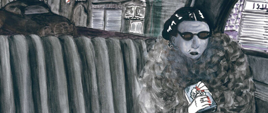 //On ne connaissait à la Sitte ni mari ni amant, seulement deux soupirants éplorés : le poète Ahmed Rami et le compositeur Mohamed Qasabgi