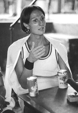 //Renée Richards. La tenniswoman américaine était venue à Casablanca pour consulter le Dr. Burou. DICK LOWEY / AP