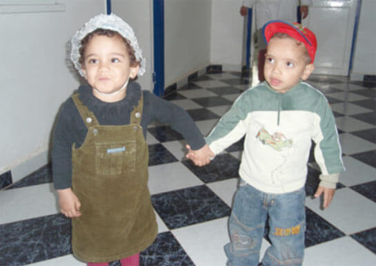 //2 enfants de l'orphelinat d'ABEK,Maroc