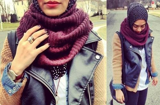//Un des styles très diversifiés de la hijab fashion: le hijab rock