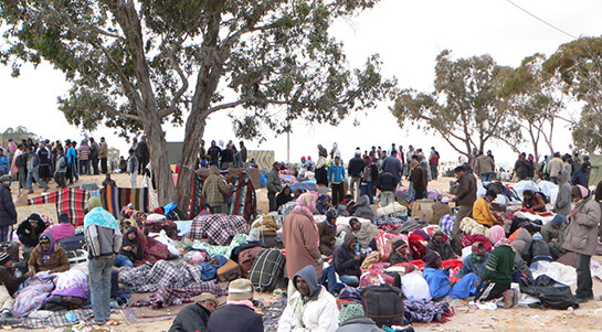 //Le camp de réfugiés de Choucha, à la frontière entre la Libye et la Tunisie