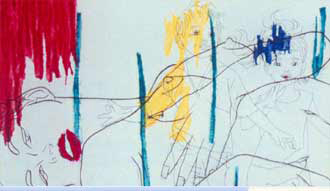 //Ghada Amer, Souvenirs d'enfance, 2000 (Gagosian Gallery, N.Y.)