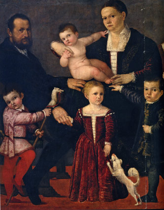 //Gian Antonio Fasolo, “Ritratto della famiglia Valmarana” (1553-54). Particolare. Collezione Pinacoteca Palazzo Chiericati, Vicenza
