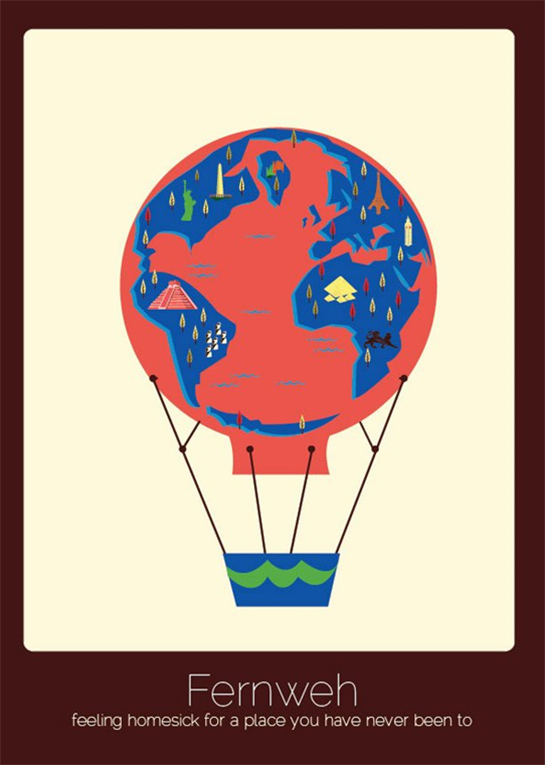 //01. Fernweh (Tedesco): nostalgia per posti in cui non si è mai stati.