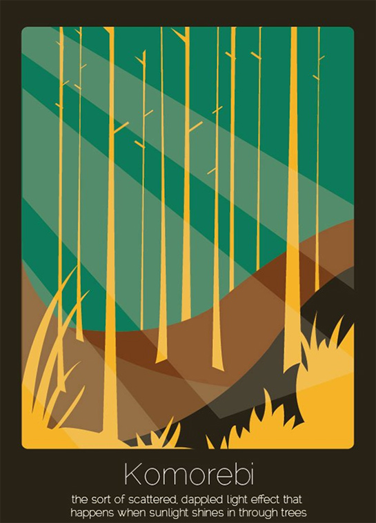 //02. Komorebi (giapponese): l’effetto particolare della luce del sole quando filtra attraverso le foglie degli alberi.