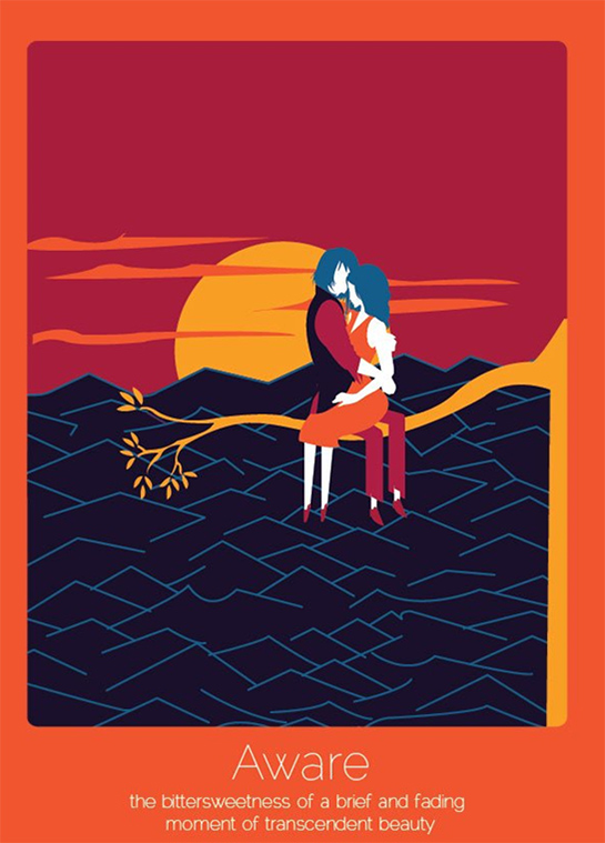 //08. Aware (giapponese): la sensazione dolceamara che si ha quando si sta vivendo un momento di grande bellezza