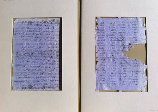 //Reperto cartaceo catalogato e tradotto dal Museo delle Migrazioni, centro di documentazione, di Lampedusa e Linosa, restaurato e conservato dalla Biblioteca Centrale della Regione Siciliana.