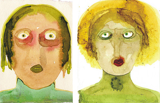 //Anija Seedler, “Testimoni silenziose”, acquerelli*.