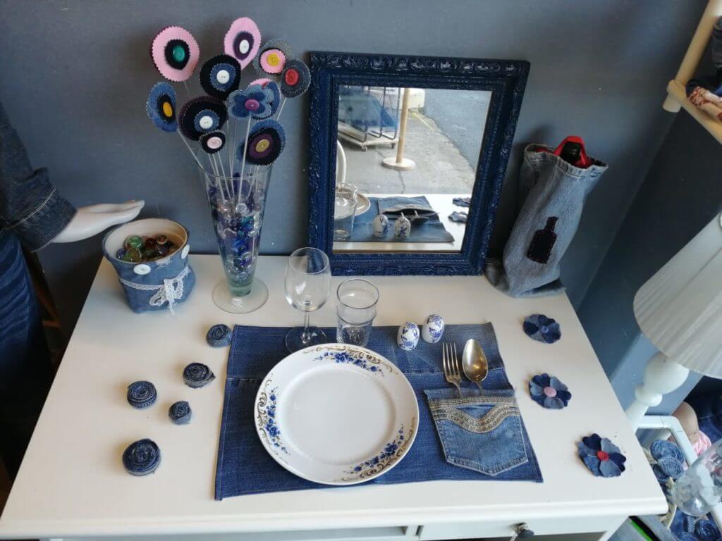 vieux jean customisation réemploi recyclerie au bonheur des bennes St-Nazaire 44