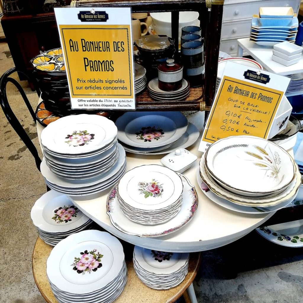 Promotion vaisselle recyclerie au bonheur des bennes 44 st-nazaire