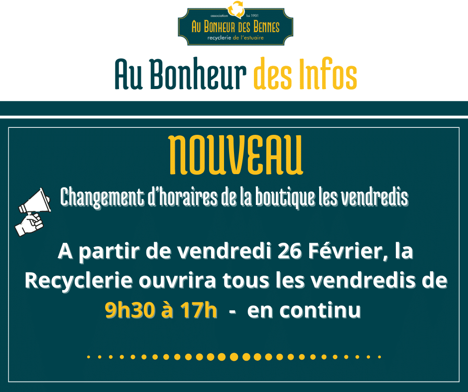 information changement horaires vendredis
