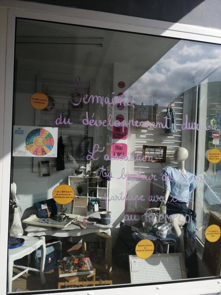 semaine du développement durable anniversaire agenda 2030 réemlpoi recyclerie création au bonheur des bennes saint nazaire 44