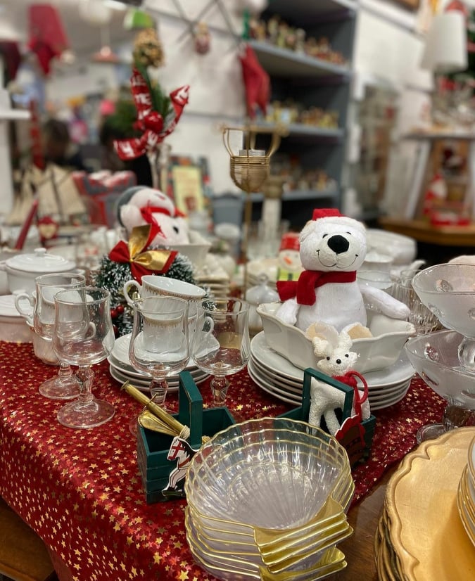 Noël décorations reemploi au bonheur des bennes recyclerie saint nazaire 44