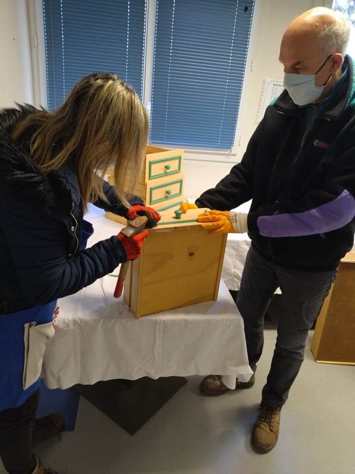 Atelier relooker un meuble janvier 2022 réemploi recyclerie au bonheur des bennes 44 saint nazaire