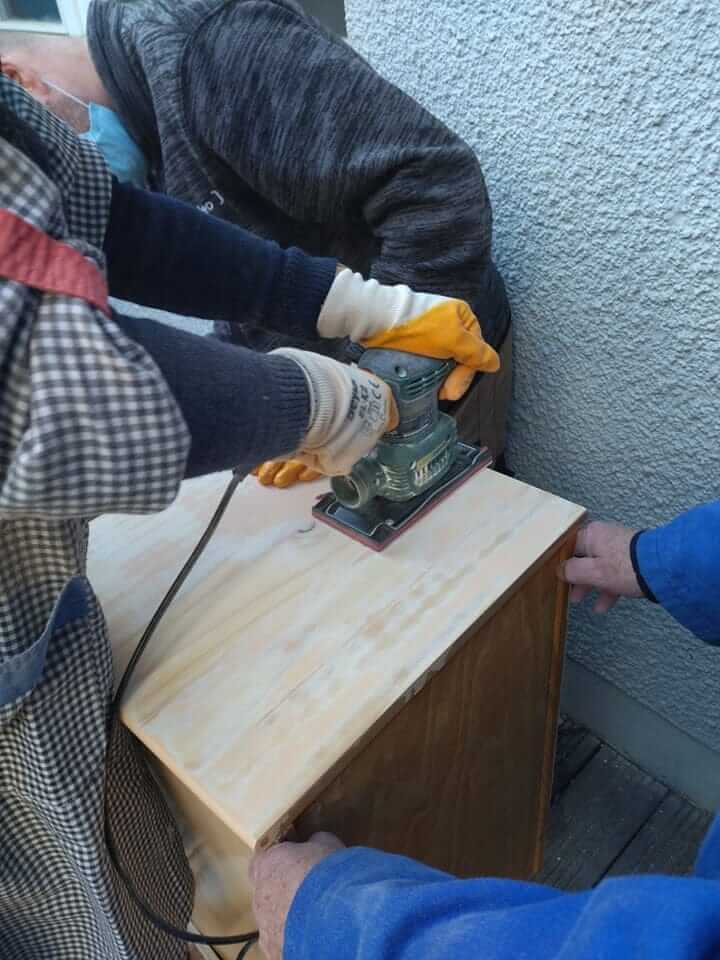 Atelier relooker un meuble janvier 2022 réemploi recyclerie au bonheur des bennes 44 saint nazaire