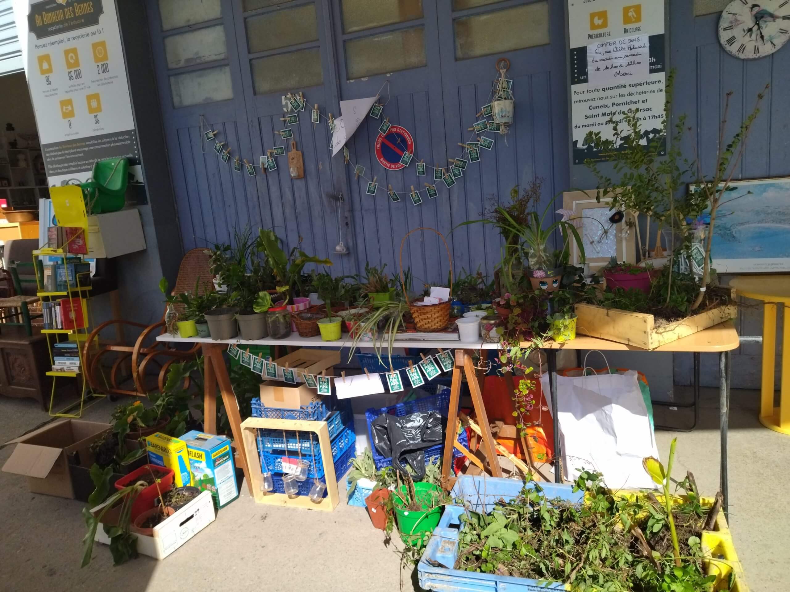 Bourse aux plantes samedi 12 mars réemploi recyclerie au bonheur des bennes 44 saint nazaire