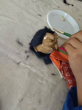 atelier marionnette Lyl Lunik réemploi créatif au bonheur des bennes recyclerie saint nazaire 44