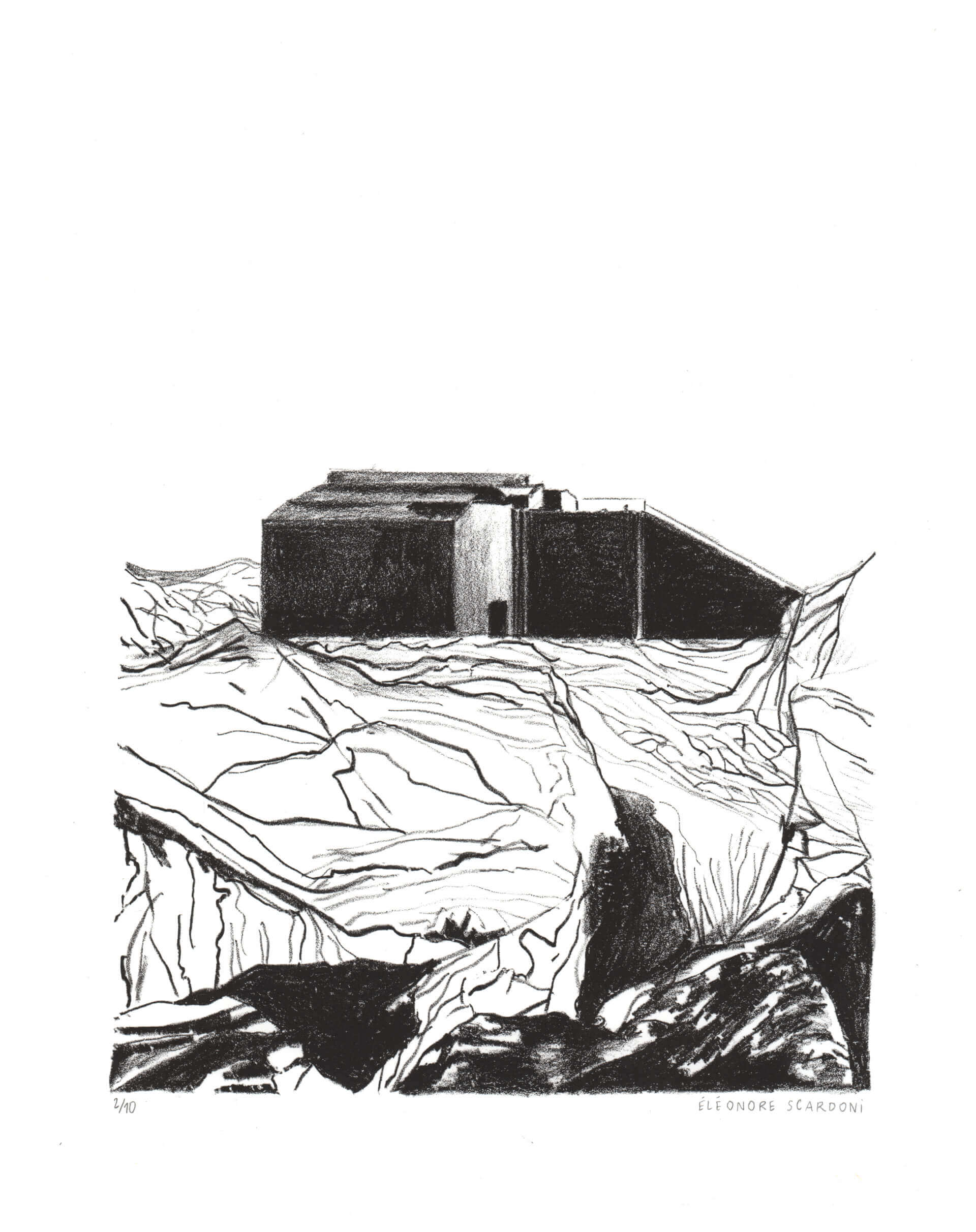 "Bunker assis sur la falaise" | Éléonore Scardoni