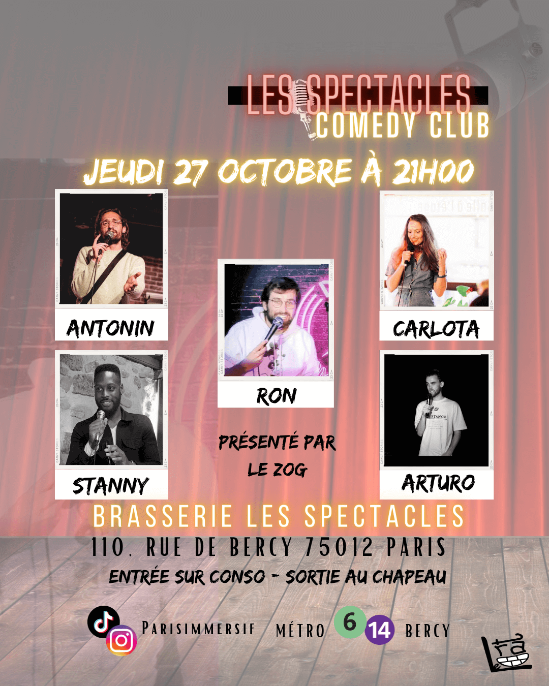 Les Spectacles Comedy Club | Le Trac