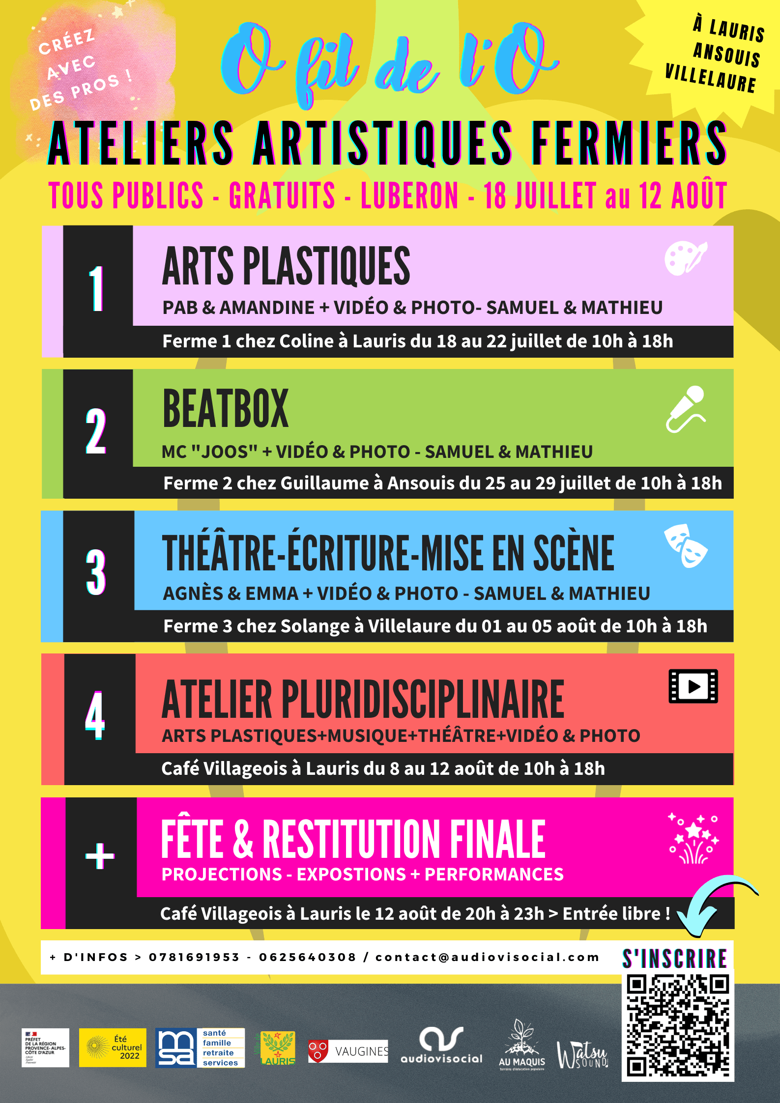 Semaine d'ateliers O fil de l'O | Au Maquis