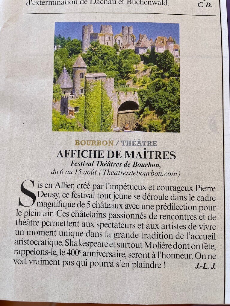 Le Figaro Magazine -  2022 | Théâtres de Bourbon