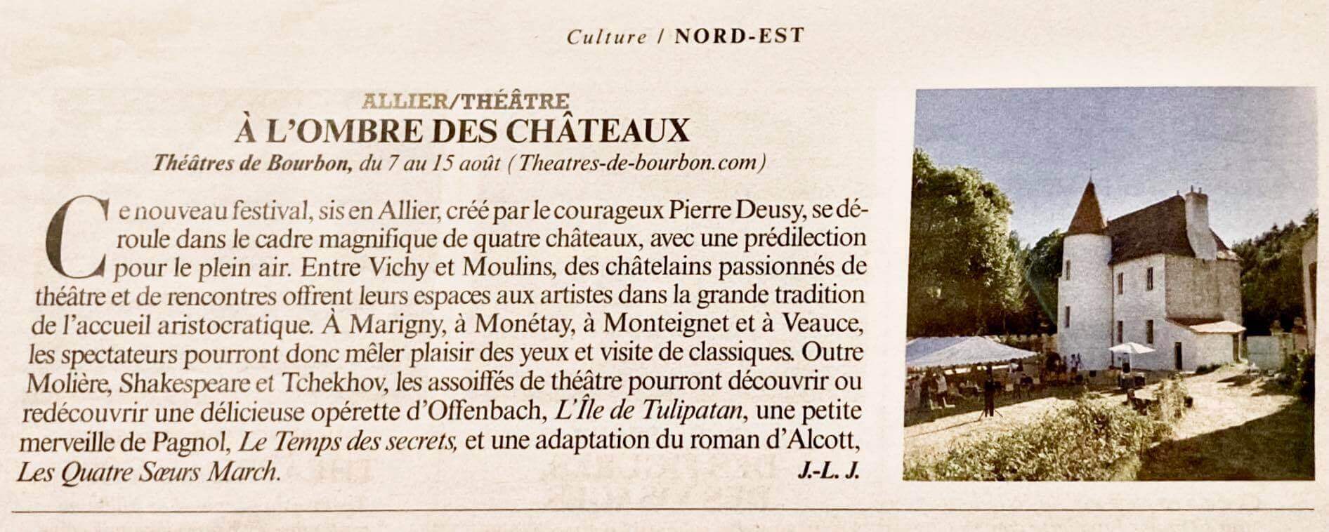 Article du Figaro | Théâtres de Bourbon