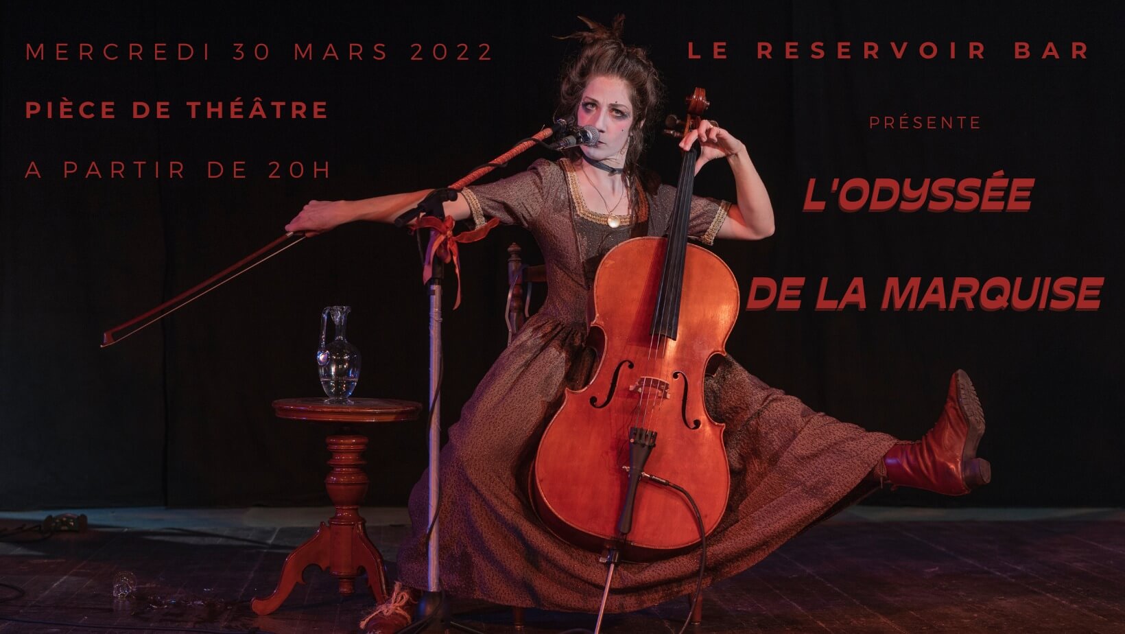 Le Reservoir bar acceuille: " L'odyssée de la marquise" | Le Reservoir Bar