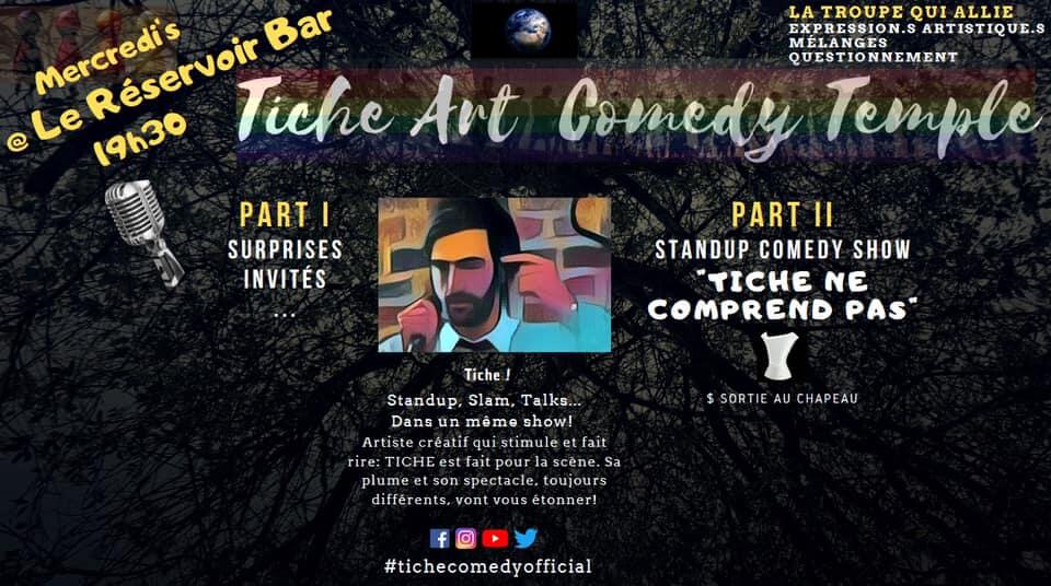 Le Reservoir invite Tiche comedy | Le Reservoir Bar