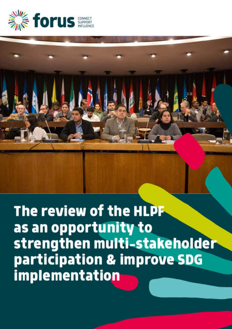 The review of the HLPF as an opportunity to strengthen multi-stakeholder participation & improve SDG implementation | Forus