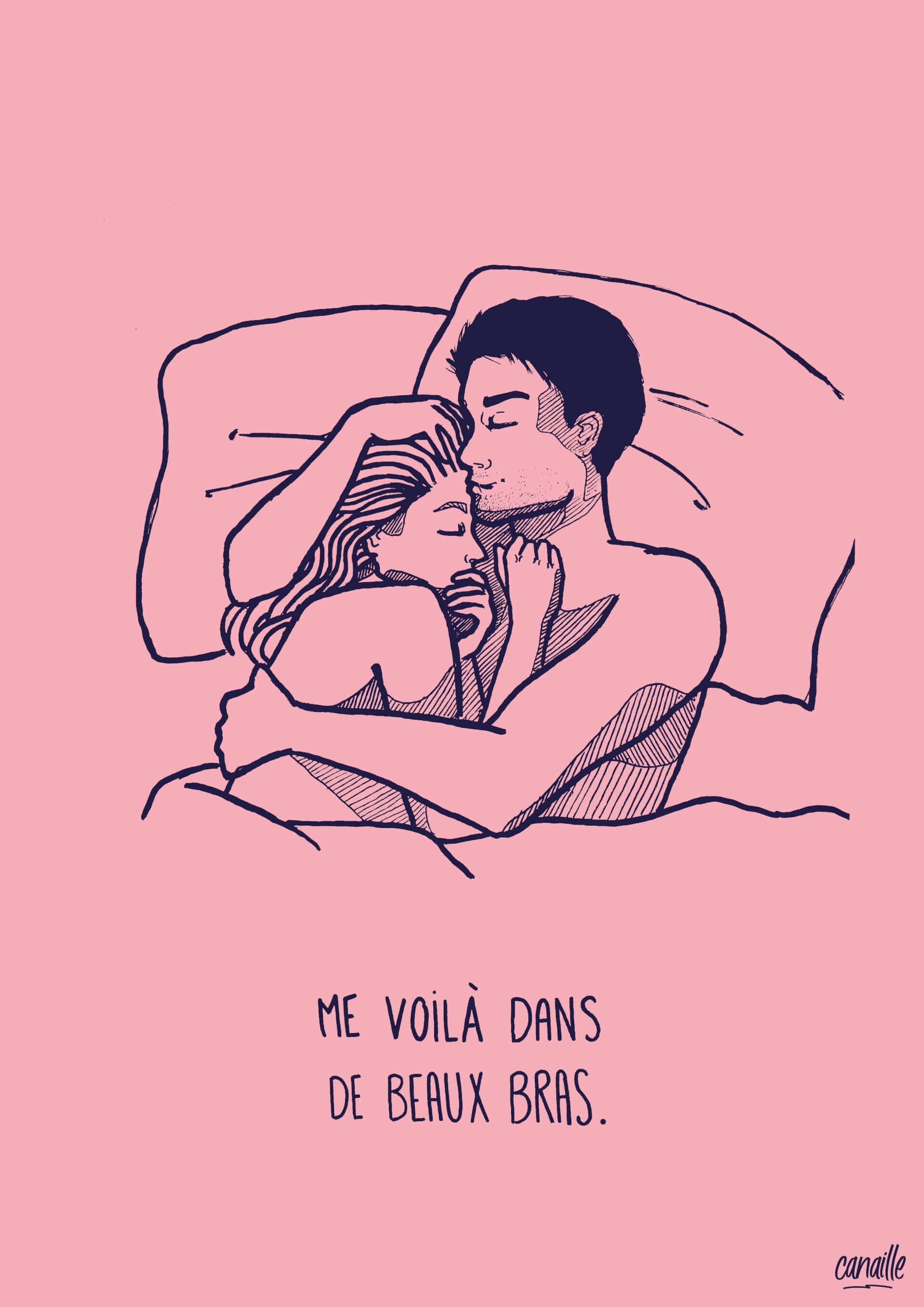 "Dans de beaux bras" | Canaille Illustration