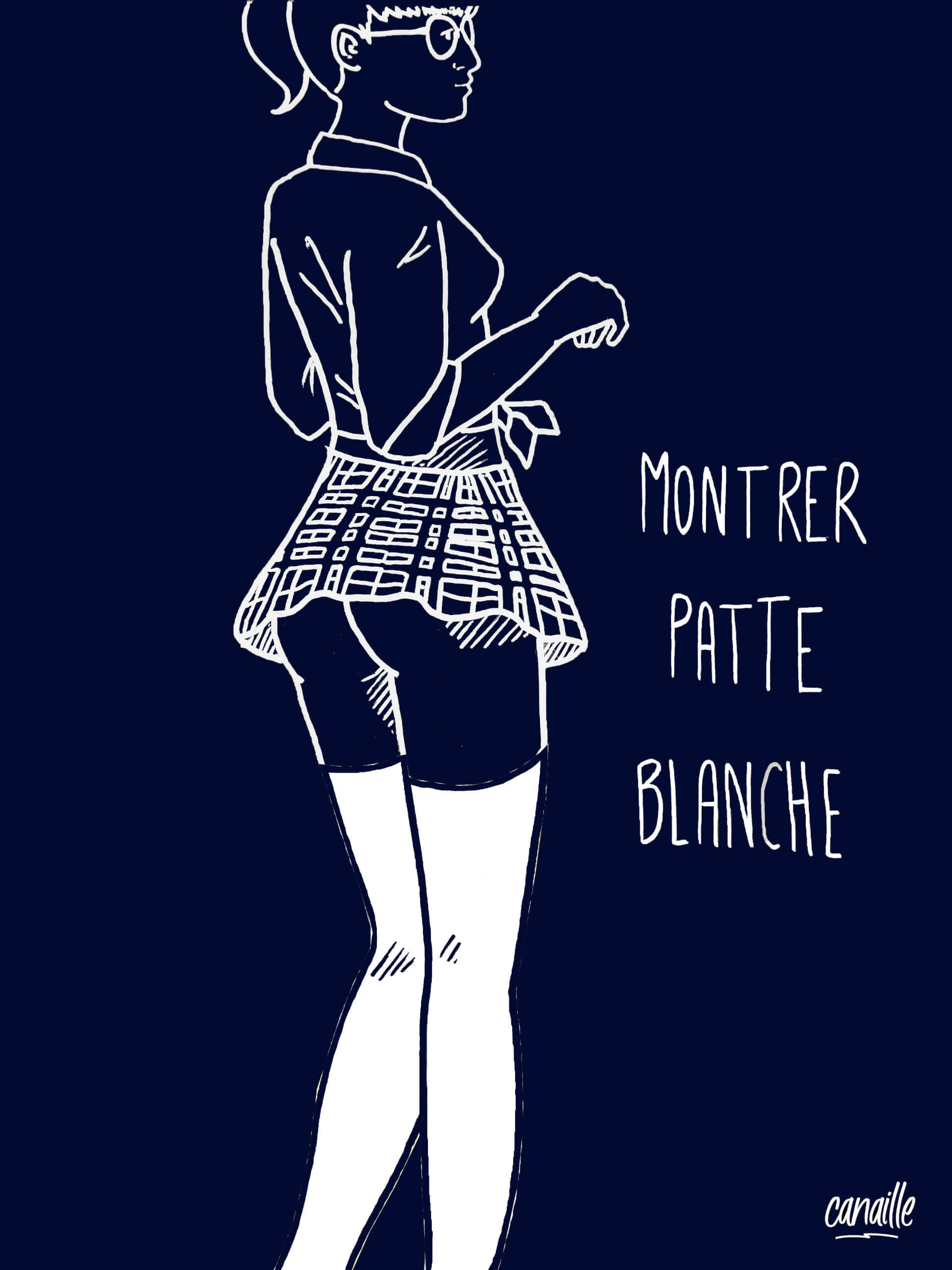 "Montrer patte blanche" | Canaille Illustration