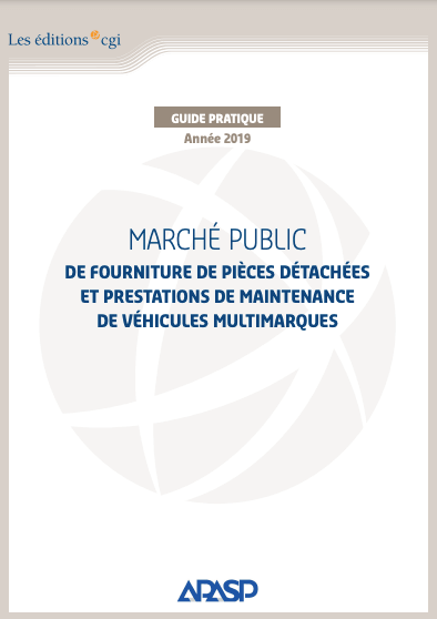 Guide de l'achat public CGI et APASP - Fourniture de pièces détachées et prestations de maintenance de véhicules multimarques | APASP - Association Pour l'Achat dans les Services Publics
