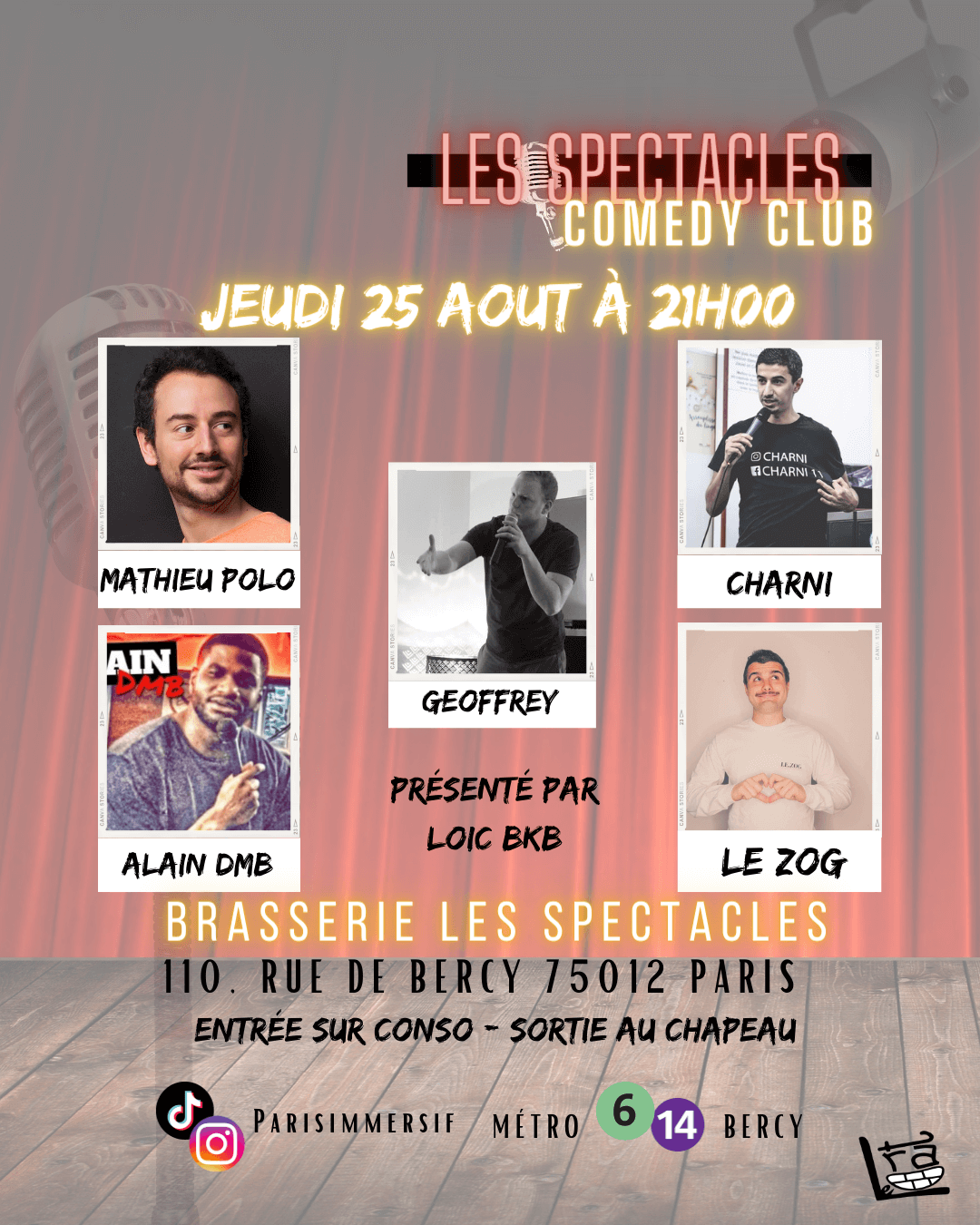 Les Spectacles Comedy Club | Le Trac