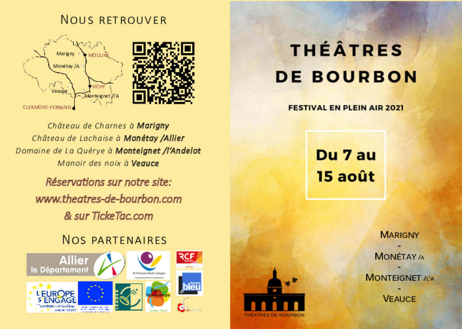 Flyer 2021 - Recto | Théâtres de Bourbon