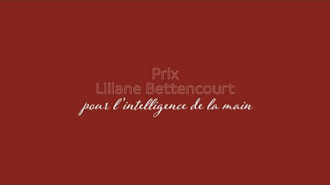 Cérémonie du Prix Liliane Bettencourt pour l'intelligence de la main
