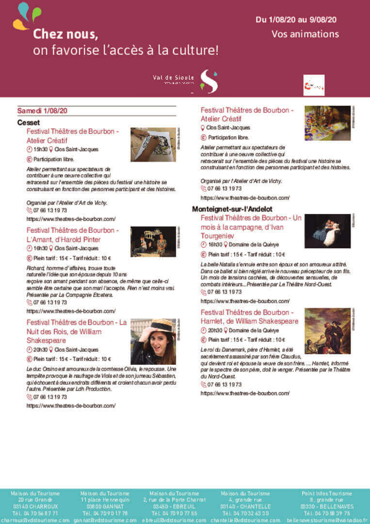 Programmation 2020 | Théâtres de Bourbon