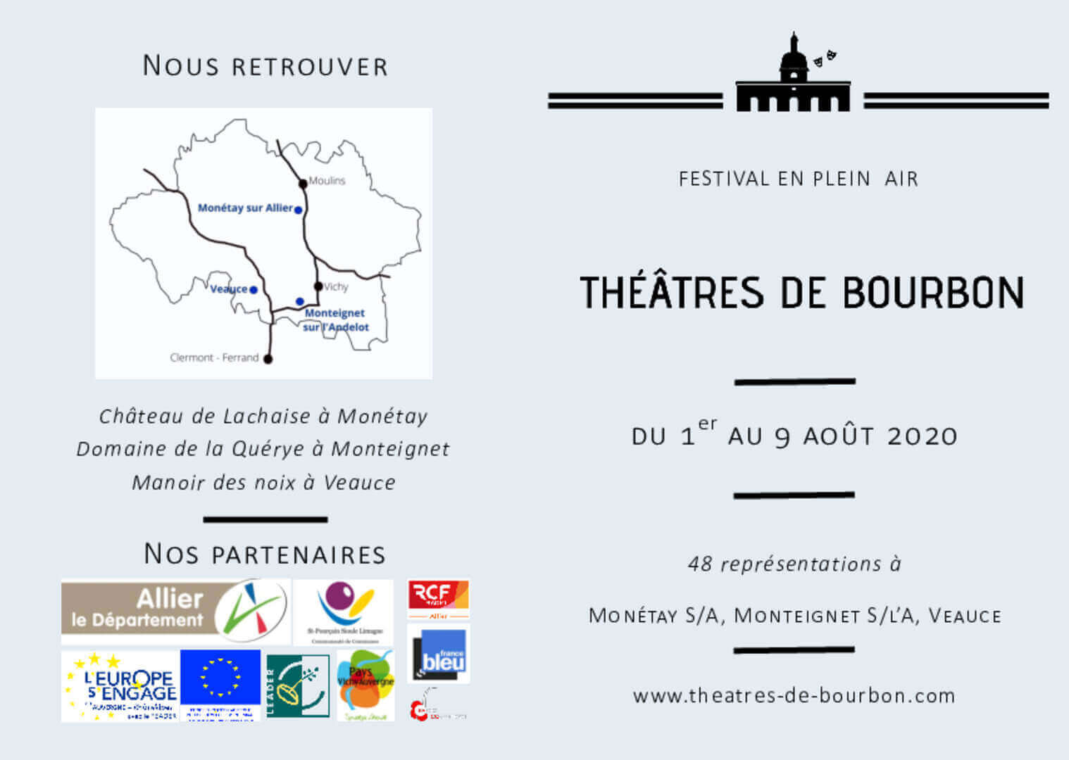 Flyer 2020 - Recto | Théâtres de Bourbon