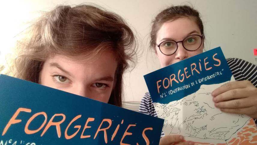 Eleonore Scardoni et Romane Armand, lauréates de la Mention spéciale du jury du Prix Rossel et de la Scam à l’innovation | Forgeries & En 3000 Éditions