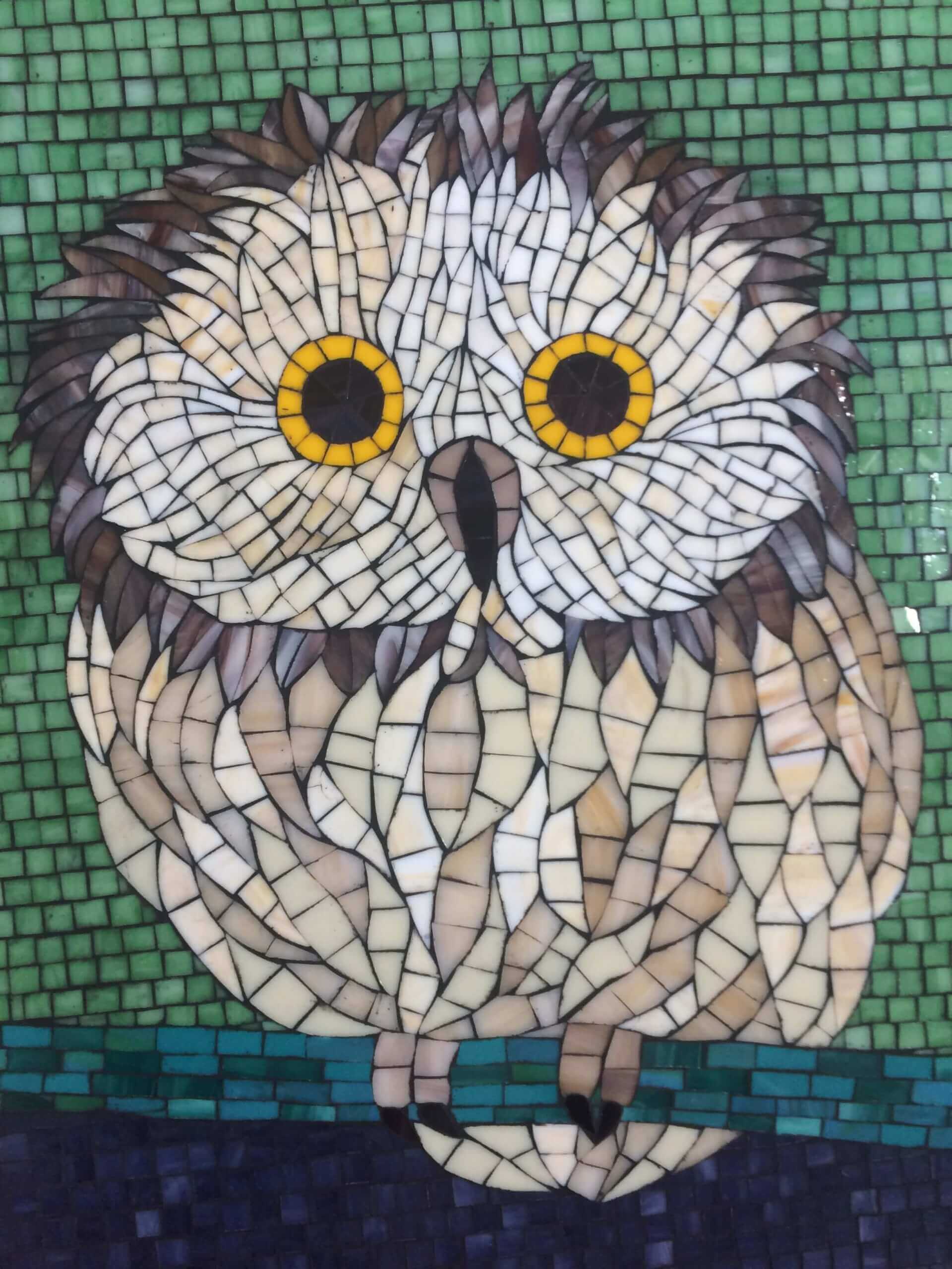 Hibou sur branche | Isabelle Mosaic