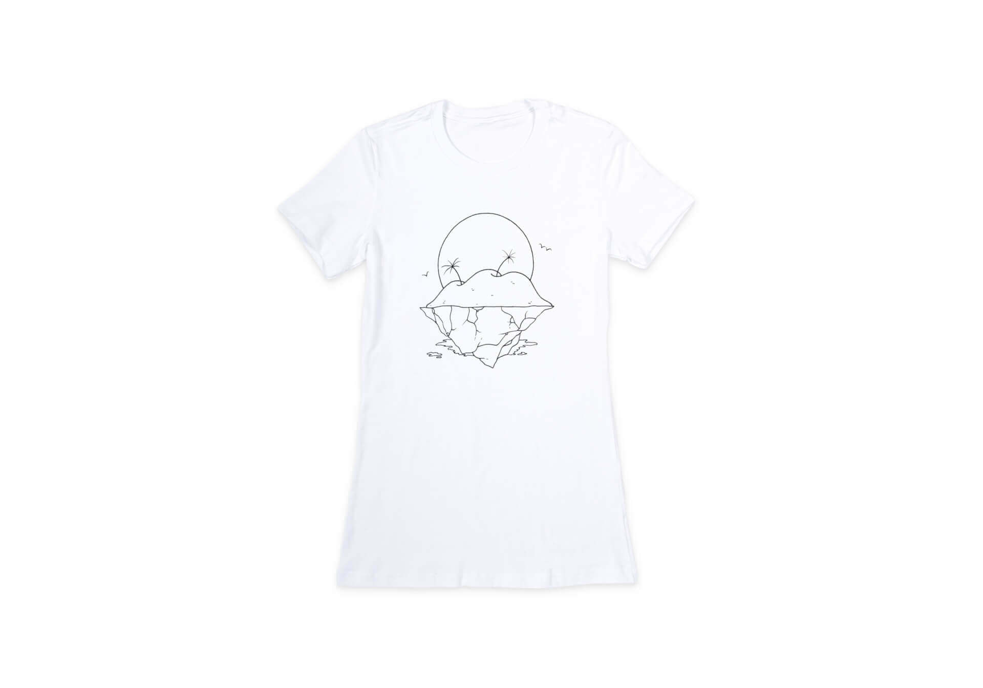 L'Île Flottante - T-Shirt Femme - Blanc | Kumo